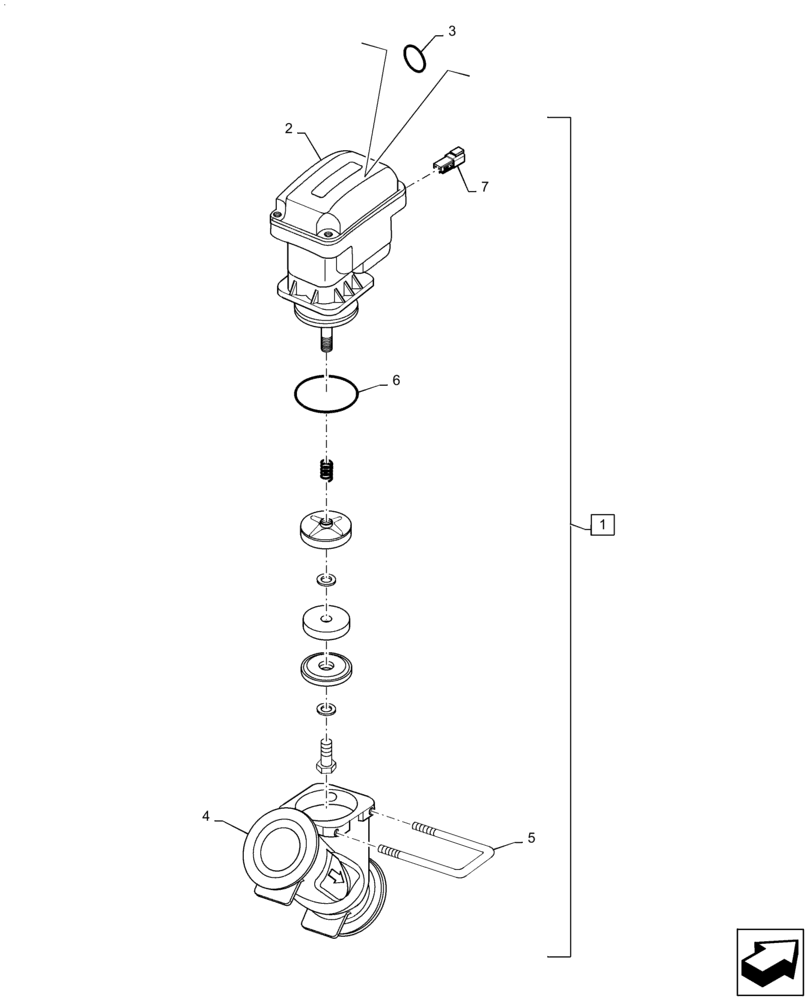 Схема запчастей Case IH PATRIOT 3340 - (78.110.AB[09]) - 120, 7 SECTION, CENTER, BOOM SHUT-OFF VALVE (78) - SPRAYING