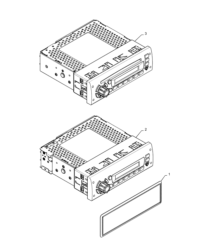Схема запчастей Case IH QUADTRAC 620 - (55.512.AA[02]) - RADIO, BSN ZEF303000 (55) - ELECTRICAL SYSTEMS