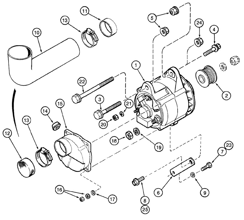 Схема запчастей Case IH 2366 - (04-38) - ALTERNATOR - MOUNTING (06) - ELECTRICAL