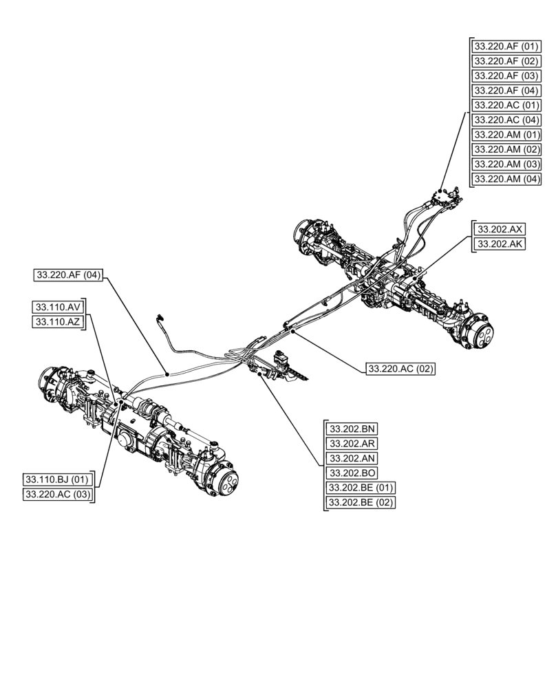Схема запчастей Case IH FARMLIFT 632 - (33.000.00) - SECTION INDEX - BRAKES & CONTROLS (33) - BRAKES & CONTROLS