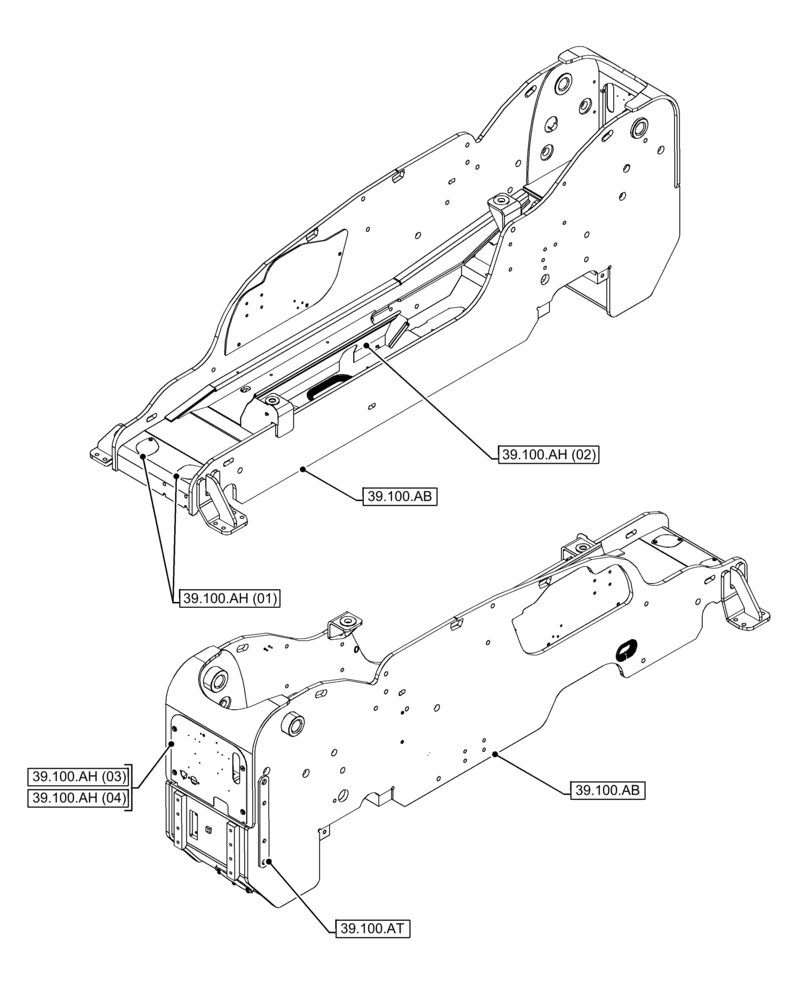 Схема запчастей Case IH FARMLIFT 742 - (39.000.00) - SECTION INDEX - FRAME AND BALLASTING (39) - FRAMES AND BALLASTING