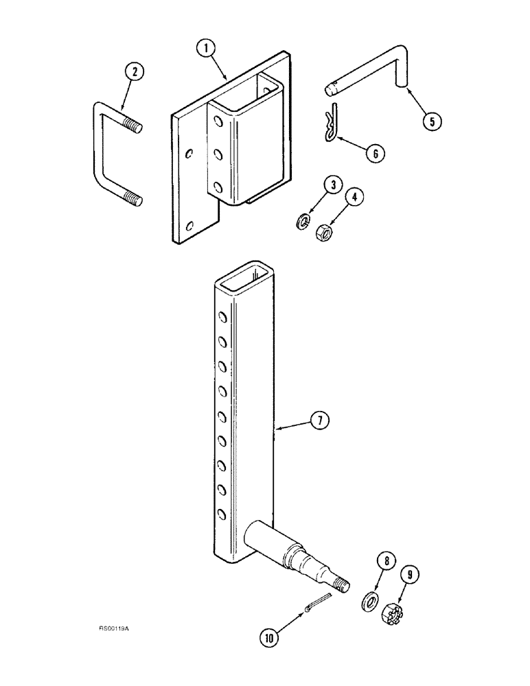 Схема запчастей Case IH 4300 - (9-072) - GAUGE WHEEL, PIN ADJUSTABLE (09) - CHASSIS/ATTACHMENTS