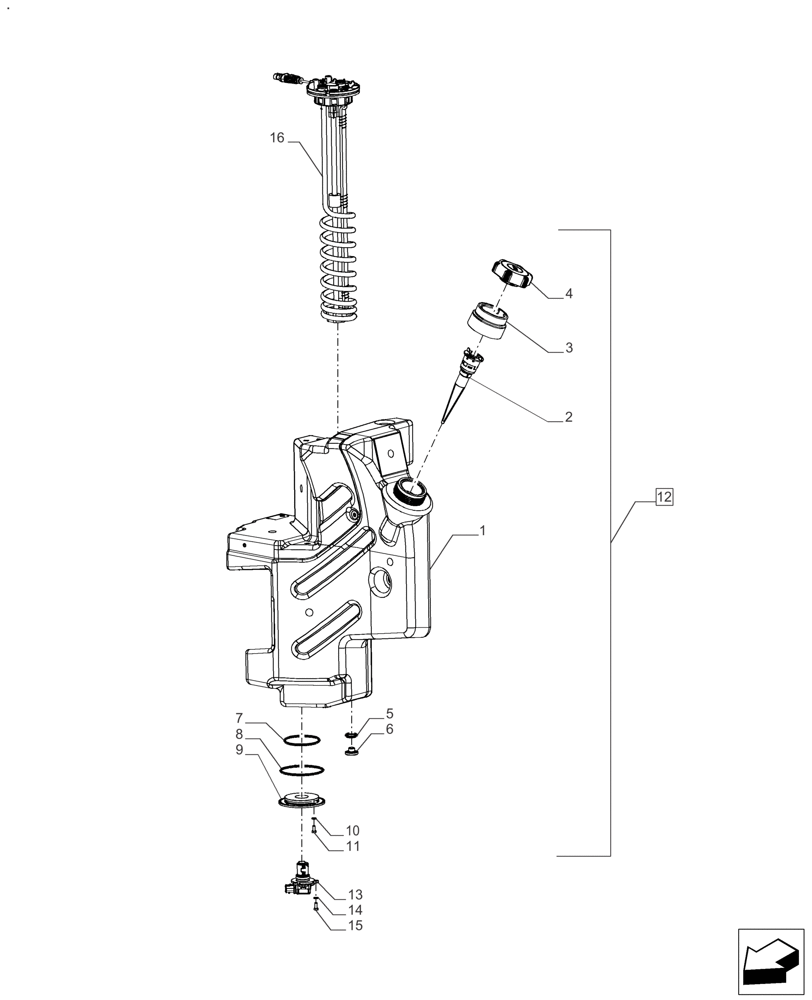 Схема запчастей Case IH FARMALL 110A - (10.500.AR[01]) - VAR - 391270 - UREA TANK (10) - ENGINE