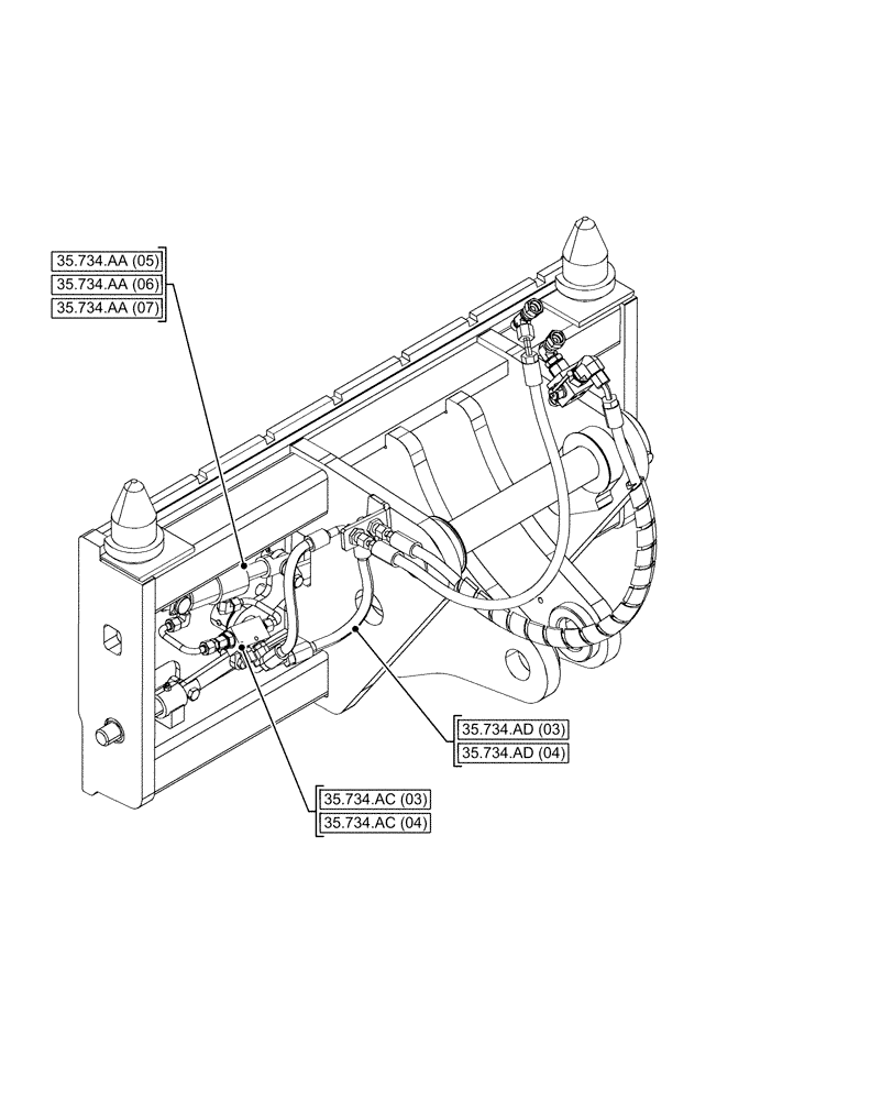 Схема запчастей Case IH FARMLIFT 742 - (35.000.00[05]) - SECTION INDEX - HYDRAULIC SYSTEM (35) - HYDRAULIC SYSTEMS