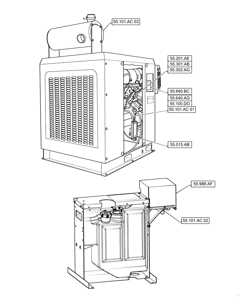 Схема запчастей Case IH 170A - (55.000.00) - SECTION INDEX - ELECTRICAL SYSTEMS (55) - ELECTRICAL SYSTEMS