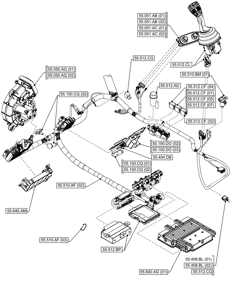 Схема запчастей Case IH FARMLIFT 742 - (55.000.00[04]) - SECTION INDEX - ELECTRICAL SYSTEM (55) - ELECTRICAL SYSTEMS
