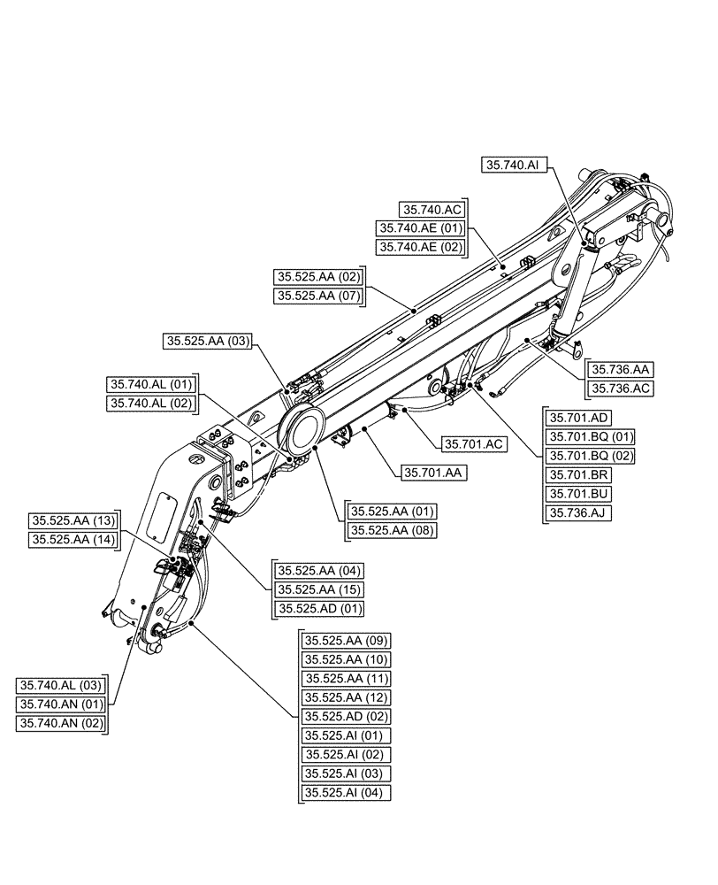 Схема запчастей Case IH FARMLIFT 742 - (35.000.00[03]) - SECTION INDEX - HYDRAULIC SYSTEM (35) - HYDRAULIC SYSTEMS