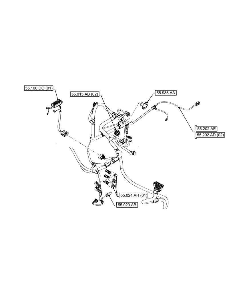 Схема запчастей Case IH FARMLIFT 742 - (55.000.00[07]) - SECTION INDEX - ELECTRICAL SYSTEM (55) - ELECTRICAL SYSTEMS