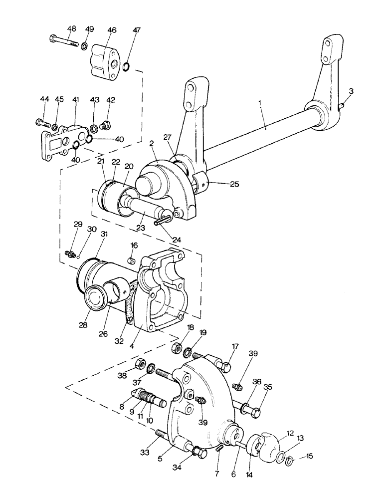 Схема запчастей Case IH 1390 - (L-01) - RAMSHAFT AND CYLINDER (09) - IMPLEMENT LIFT