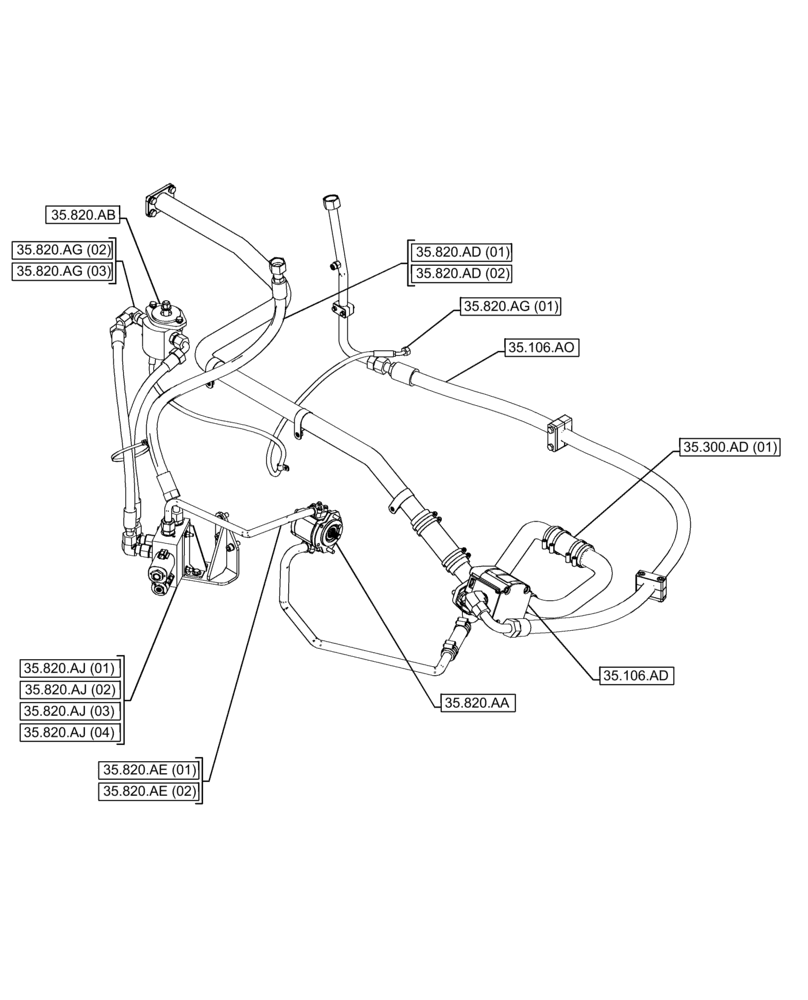 Схема запчастей Case IH FARMLIFT 632 - (35.000.00[02]) - SECTION INDEX - HYDRAULIC SYSTEM (35) - HYDRAULIC SYSTEMS