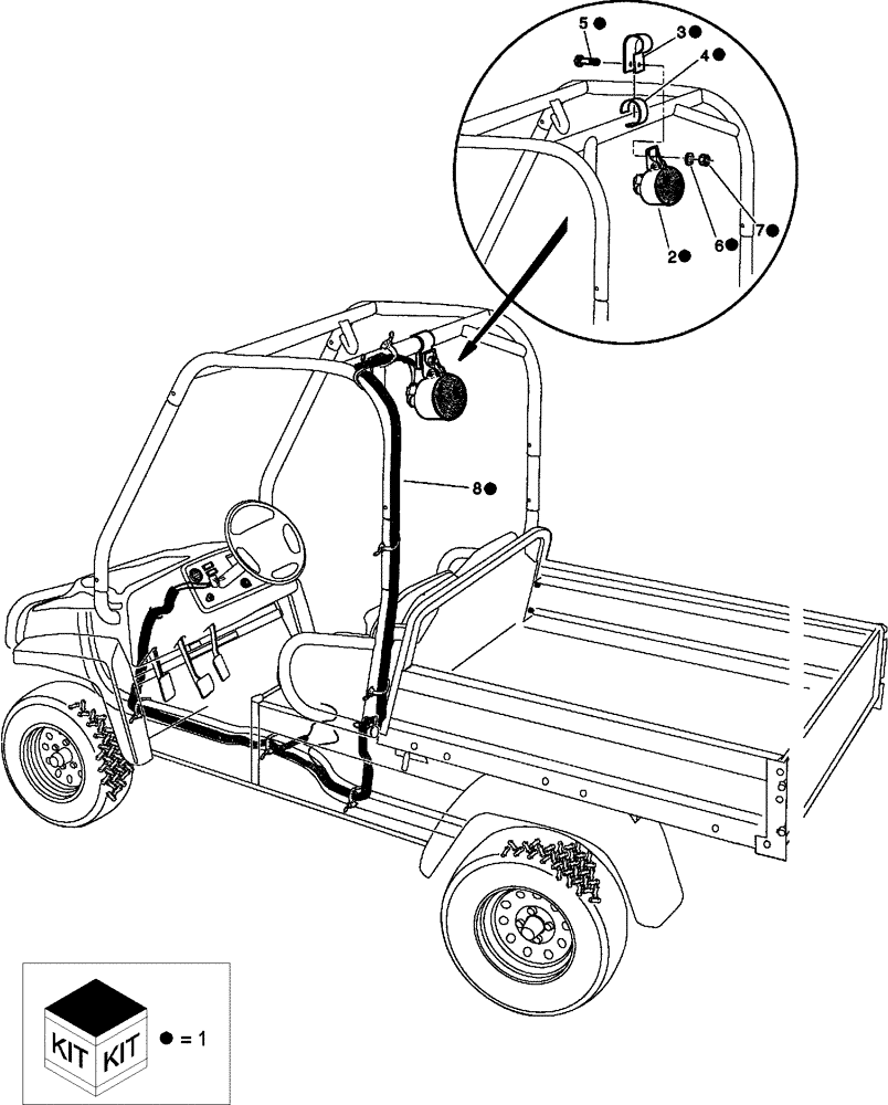Схема запчастей Case IH SCOUT XL - (88.404.04) - DIA KIT, REAR FACING 12 VOLT LIGHT (88) - ACCESSORIES
