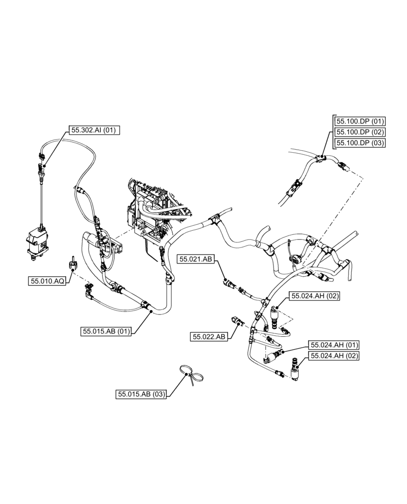 Схема запчастей Case IH FARMLIFT 742 - (55.000.00[06]) - SECTION INDEX - ELECTRICAL SYSTEM (55) - ELECTRICAL SYSTEMS