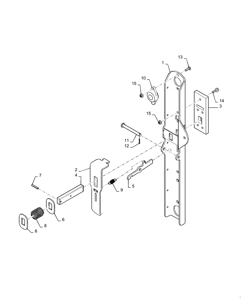 Схема запчастей Case IH 9240 - (73.335.AB[03]) - VAR - 425488 - CHAFF SPREADER, LOCKING HANDLE (73) - RESIDUE HANDLING