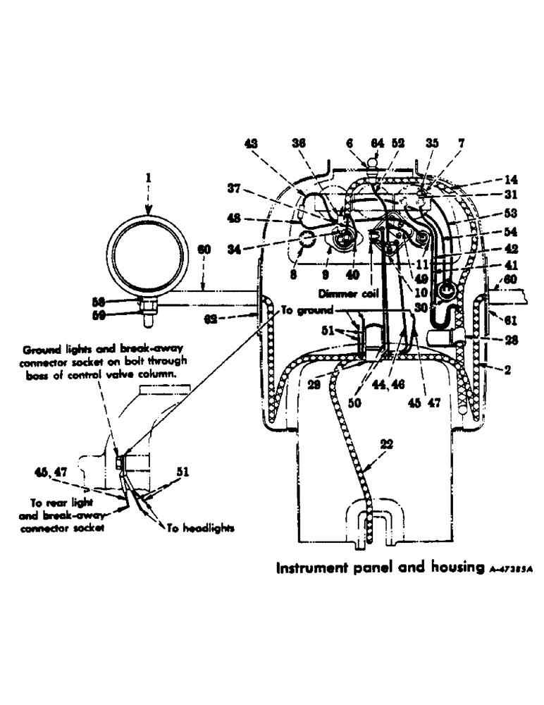 Схема запчастей Case IH 300 - (128A) - ELECTRICAL SYSTEM, CARBURETED ENGINE, STARTING AND LIGHTING SYSTEM (06) - ELECTRICAL SYSTEMS