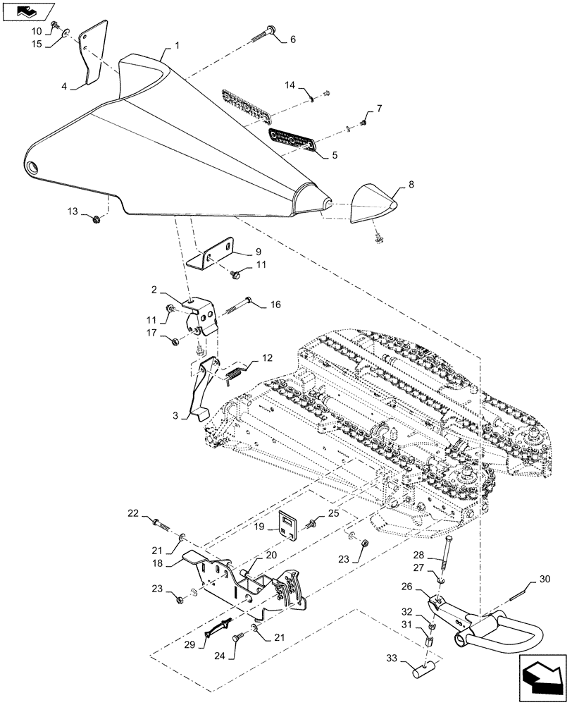 Схема запчастей Case IH 4406-30 - (58.130.BC[02]) - DIVIDER, ASSY, RH (58) - ATTACHMENTS/HEADERS