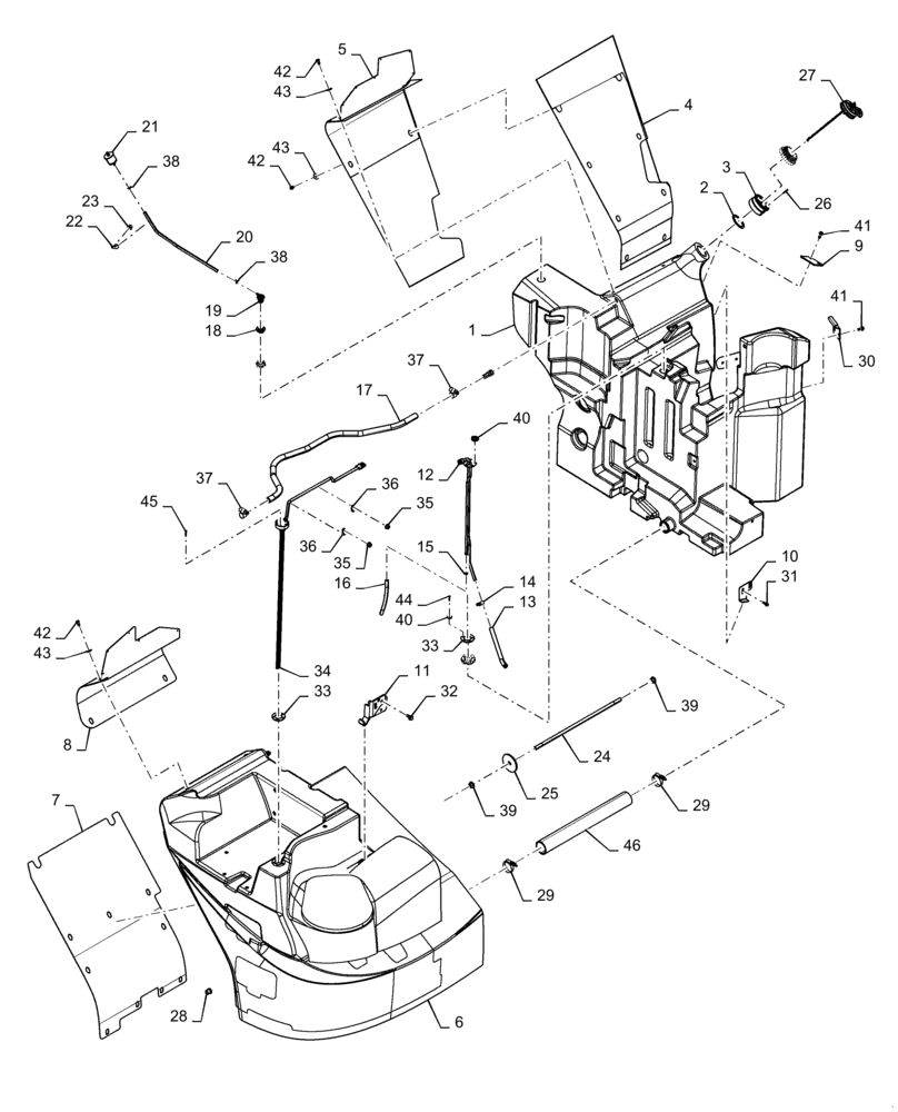 Схема запчастей Case IH MAGNUM 340 - (10.216.AI[03]) - FUEL TANK & ASSOCIATED PARTS (10) - ENGINE