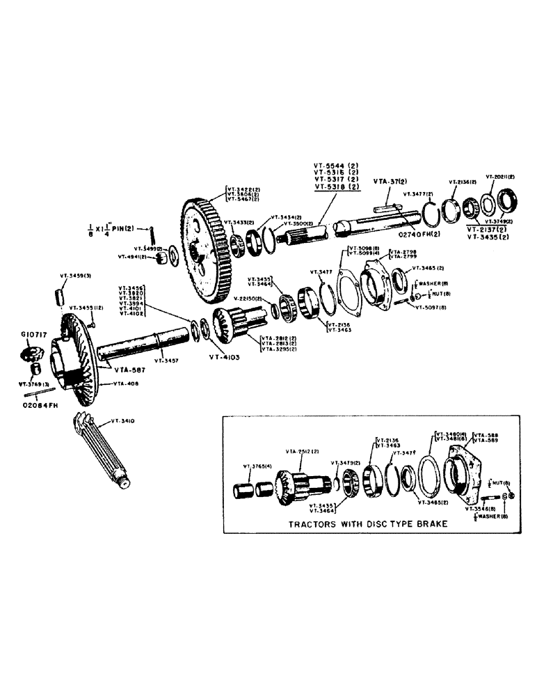 Схема запчастей Case IH VAC13-SERIES - (062) - DIFFERENTIAL AND FINAL DRIVE, VAC, VA AND VAO (06) - POWER TRAIN