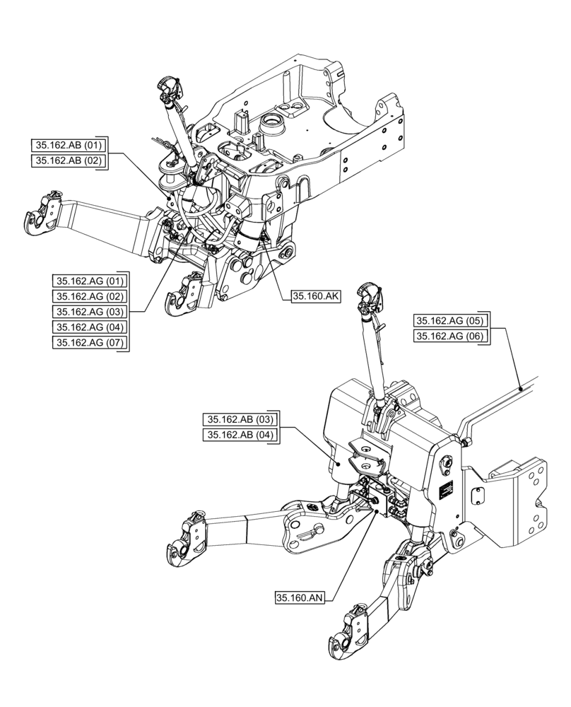 Схема запчастей Case IH PUMA 150 - (00.000.35[04]) - PICTORIAL INDEX - HYDRAULIC SYSTEMS (00) - GENERAL & PICTORIAL INDEX
