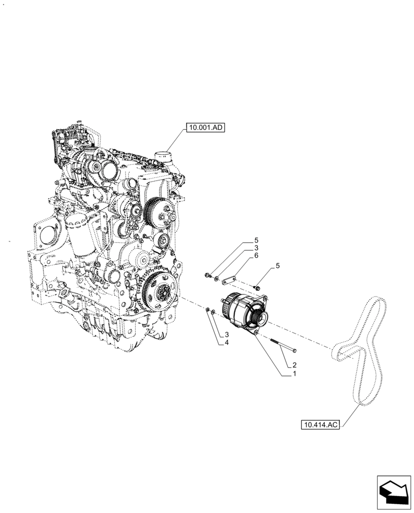 Схема запчастей Case IH FARMALL 120A - (55.301.AA) - VAR - 390505 - ALTERNATOR (55) - ELECTRICAL SYSTEMS