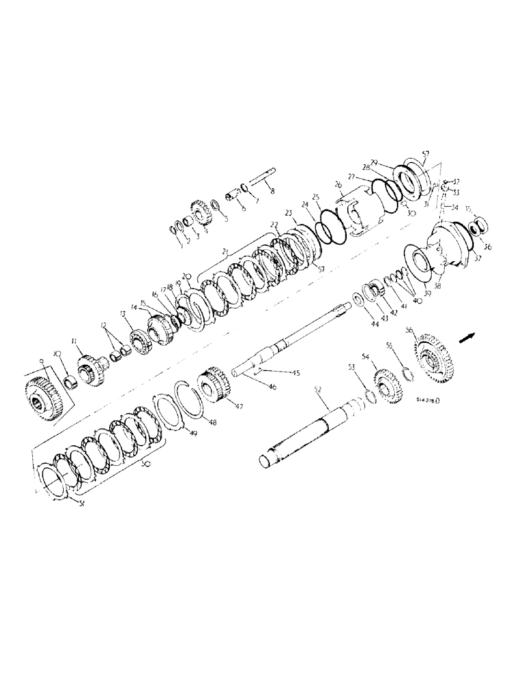 Схема запчастей Case IH 484 - (07-14) - DRIVE TRAIN, FORWARD AND REVERSE (04) - Drive Train