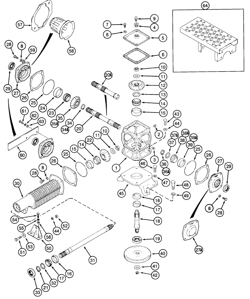 Схема запчастей Case IH 2555 - (09A-12) - GEARBOX (13) - PICKING SYSTEM