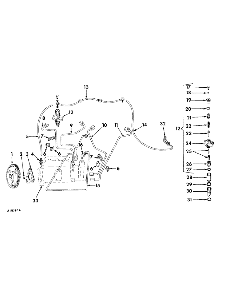 Схема запчастей Case IH 2424 - (036) - FUEL SYSTEM, FUEL INJECTION SYSTEM, DIESEL ENGINE TRACTORS (02) - FUEL SYSTEM