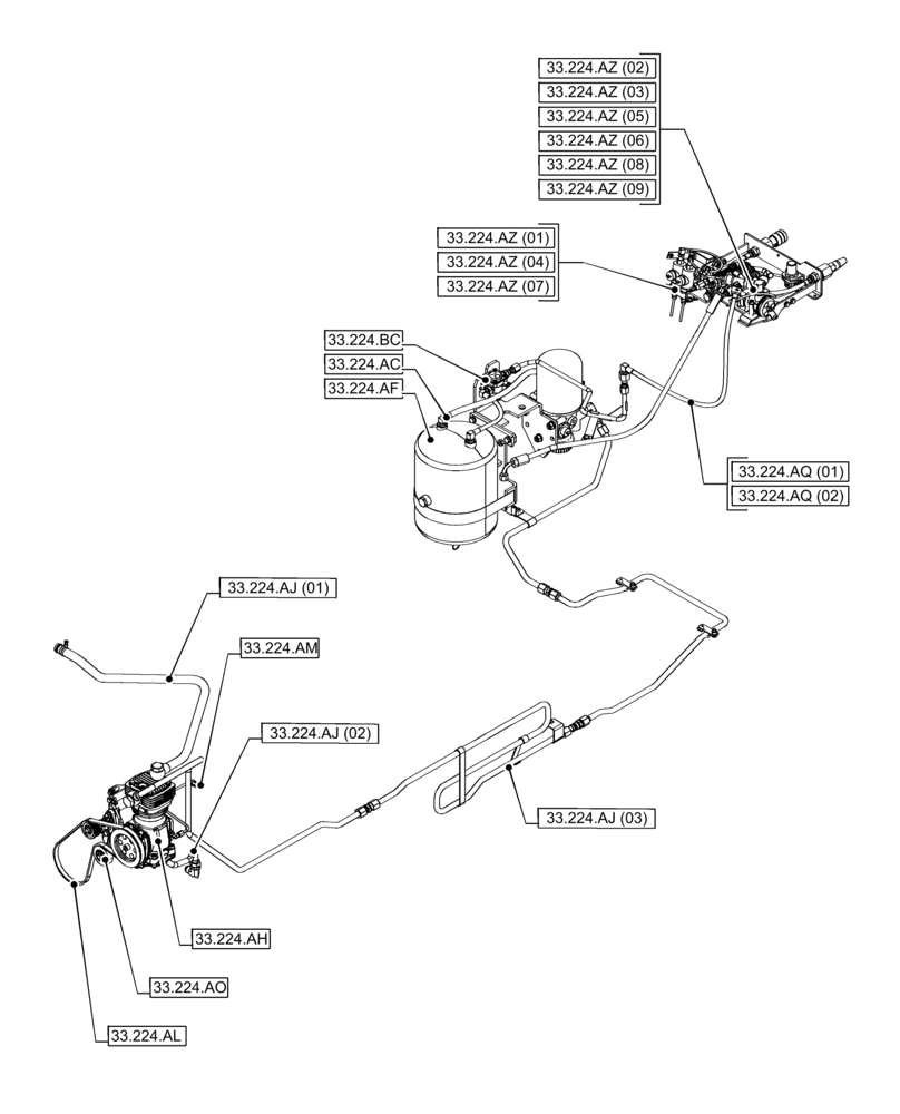 Схема запчастей Case IH PUMA 150 CVT - (33.000.00[04]) - SECTION INDEX - BRAKES & CONTROLS (33) - BRAKES & CONTROLS