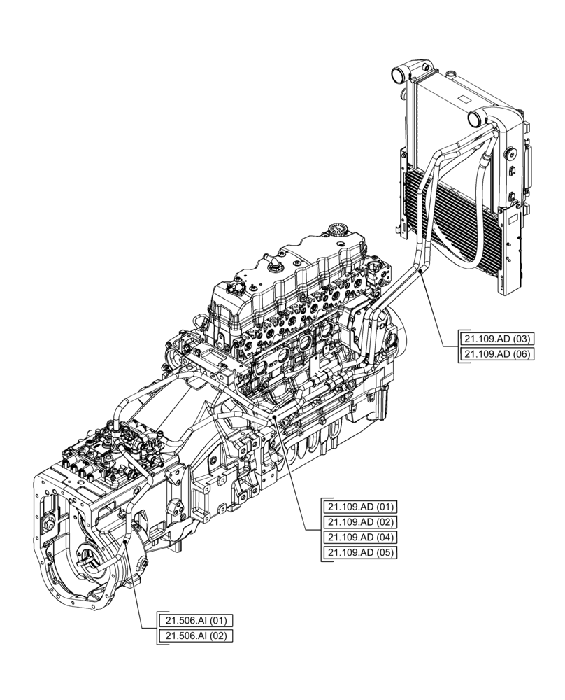 Схема запчастей Case IH PUMA 150 - (21.000.00[06]) - SECTION INDEX - TRANSMISSION (21) - TRANSMISSION