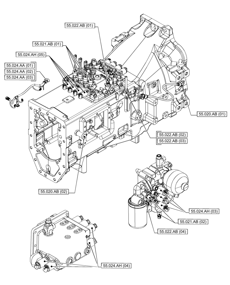 Схема запчастей Case IH PUMA 165 CVT - (55.000.00[05]) - SECTION INDEX - ELECTRICAL SYSTEMS (55) - ELECTRICAL SYSTEMS