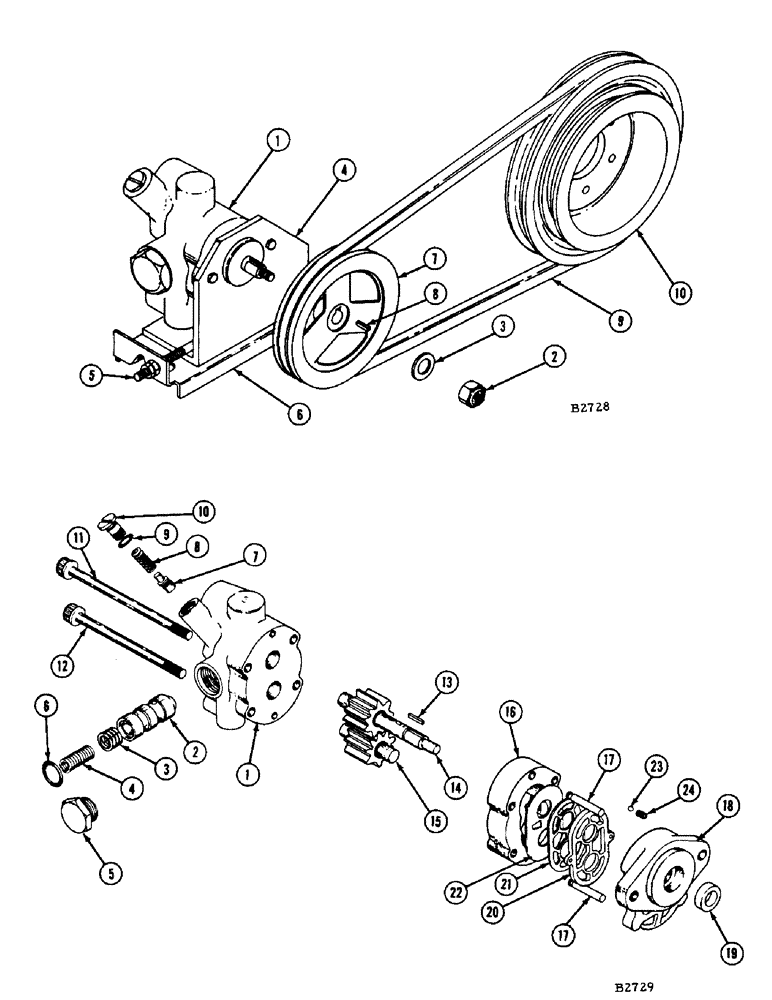Схема запчастей Case IH 960 - (277A) - HYDRAULIC PUMP DRIVE NO 8334601 & AFTER (35) - HYDRAULIC SYSTEMS
