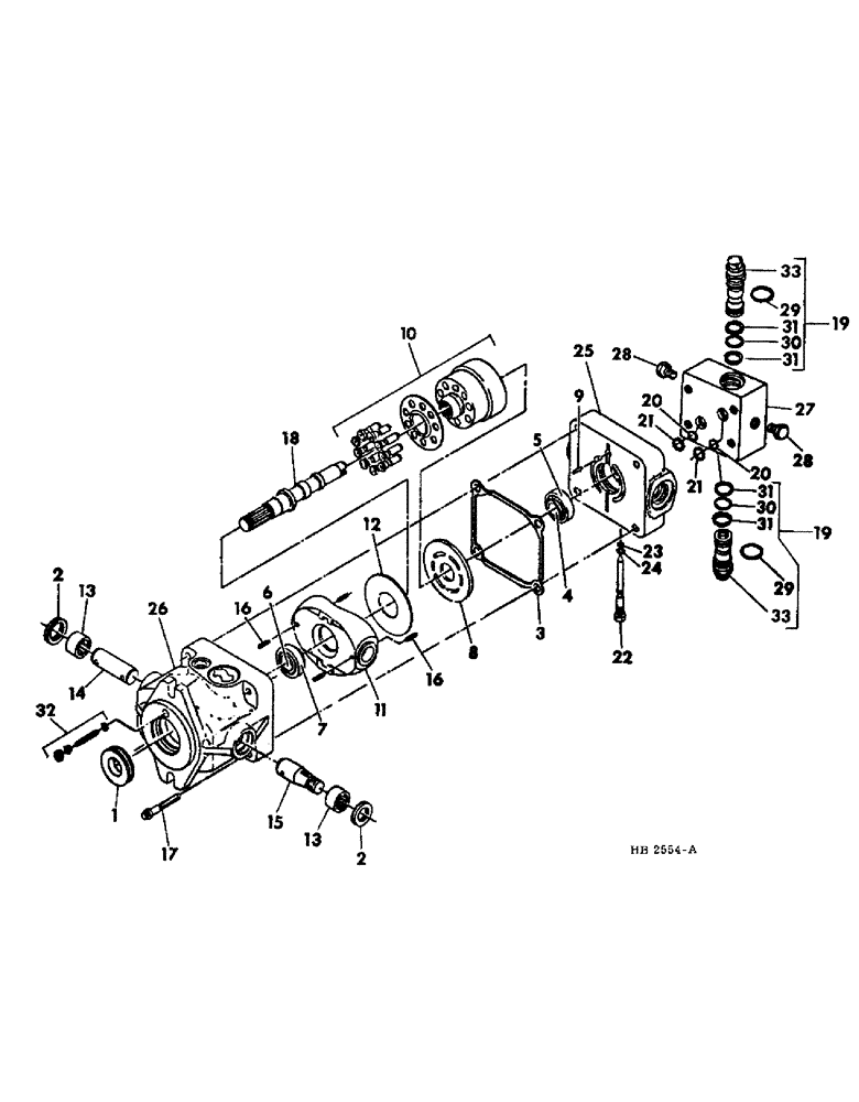 Схема запчастей Case IH 5000 - (07-17) - DRIVE TRAIN, HYDROSTATIC MOTOR-VARIABLE (04) - Drive Train