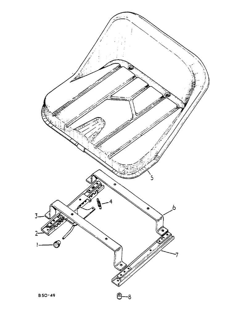 Схема запчастей Case IH 685 - (13-032) - SEAT (05) - SUPERSTRUCTURE