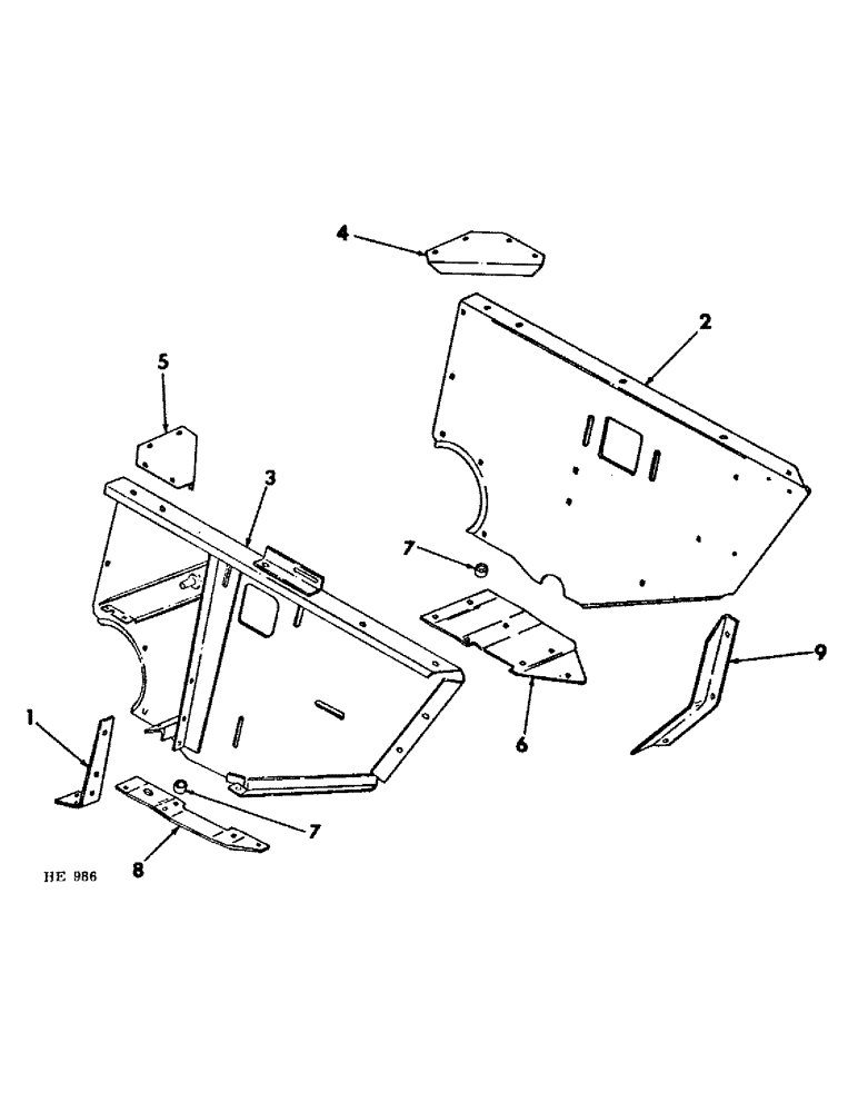 Схема запчастей Case IH 225 - (Q-04) - PLATFORM, PLATFORM SIDES AND DIVIDERS Platforms