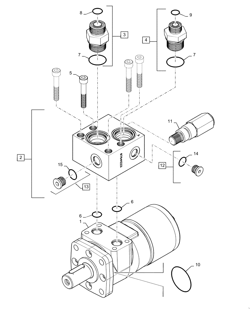 Схема запчастей Case IH 8240 - (35.500.AD) - MOTOR, DOOR, AIR INTAKE (35) - HYDRAULIC SYSTEMS