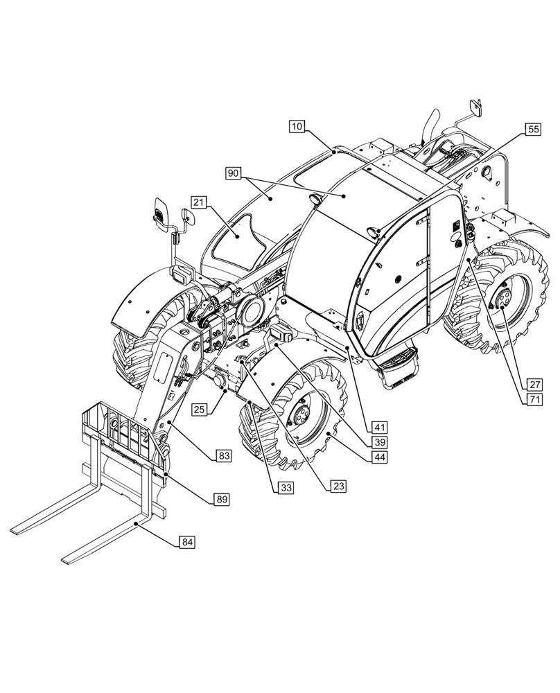 Схема запчастей Case IH FARMLIFT 632 - (00.000.00) - MAIN INDEX (00) - GENERAL & PICTORIAL INDEX