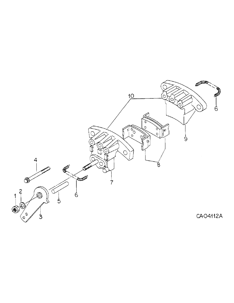Схема запчастей Case IH 4786 - (04-4) - BRAKES, HAND BRAKE CALIPER, TRACTORS WITH SERIAL NO. 890 AND BELOW (5.1) - BRAKES