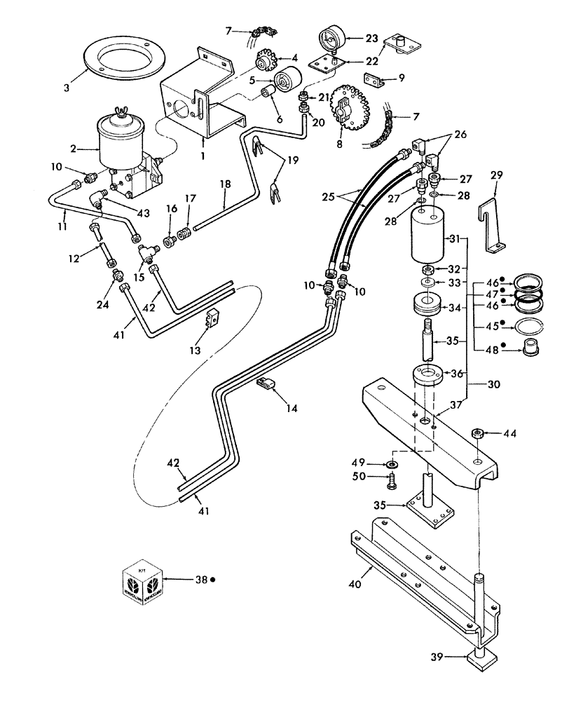 Схема запчастей Case IH SBX530 - (057[1]) - BALE TENSION, HYDRAFORMATIC™, PRIOR TO P.I.N. HBJ0002930 (SBX530) & HBJ000318 (SBX540) (62) - PRESSING - BALE FORMATION