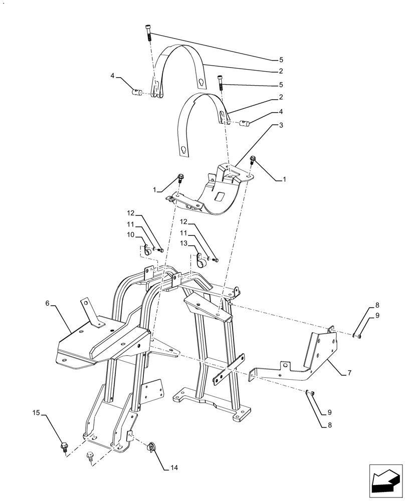 Схема запчастей Case IH FARMALL 130A - (90.102.AW[01]) - VAR - 391610, 393315 - HOOD, SUPPORT (90) - PLATFORM, CAB, BODYWORK AND DECALS
