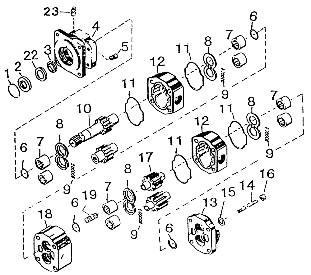 Схема запчастей Case IH 7700 - (B02[70A]) - HYDRAULIC MOTOR M50B Hydraulic Components & Circuits