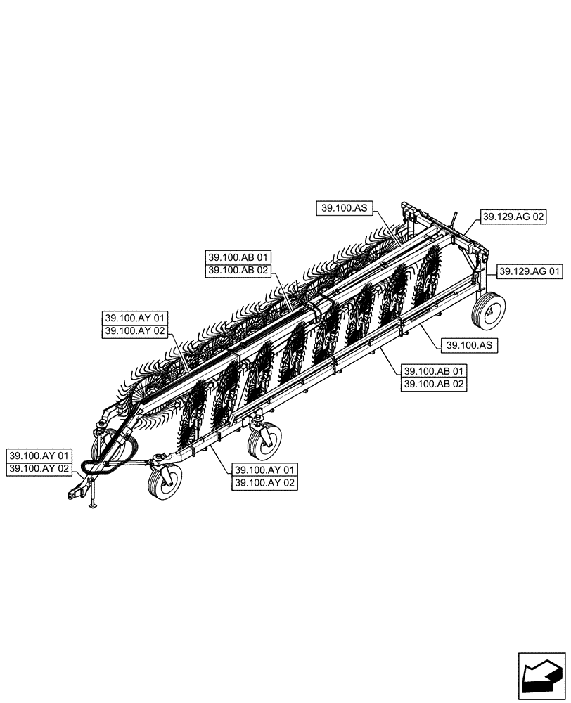 Схема запчастей Case IH WR302 - (39.000.00) - SECTION INDEX - FRAMES & BALLASTING (39) - FRAMES AND BALLASTING