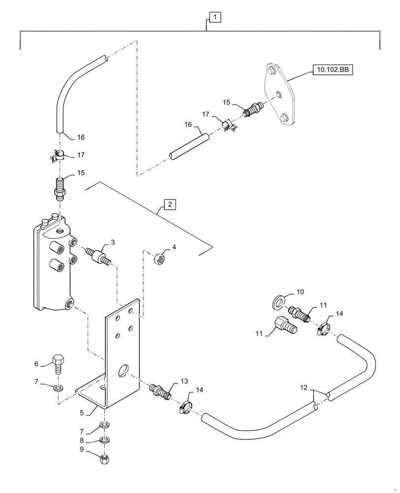 Схема запчастей Case IH RPZ145 - (88.100.55[02]) - LOW OIL SHUTDOWN (88) - ACCESSORIES