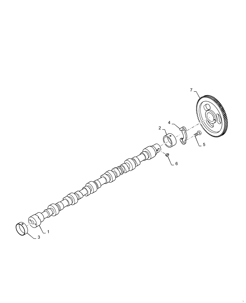 Схема запчастей Case IH RPZ125 - (10.106.AA) - CAMSHAFT (10) - ENGINE