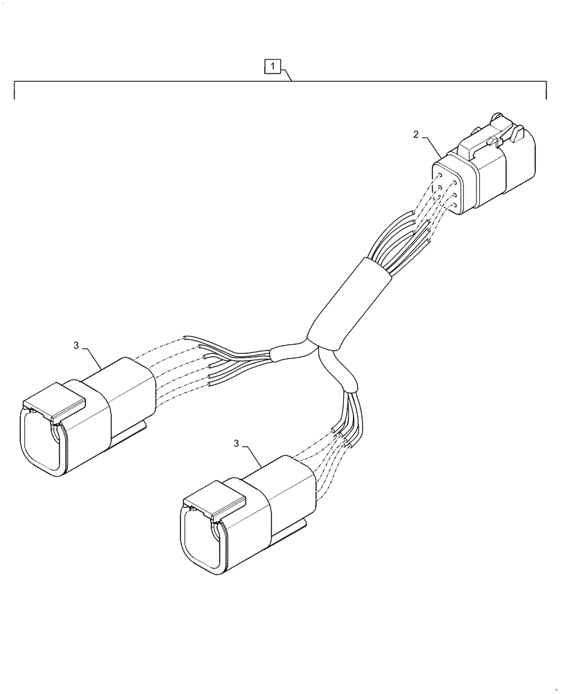 Схема запчастей Case IH PATRIOT 4440 - (55.635.AM[17]) - AIM COMMAND PRO, Y - ADAPTER HARNESS (55) - ELECTRICAL SYSTEMS