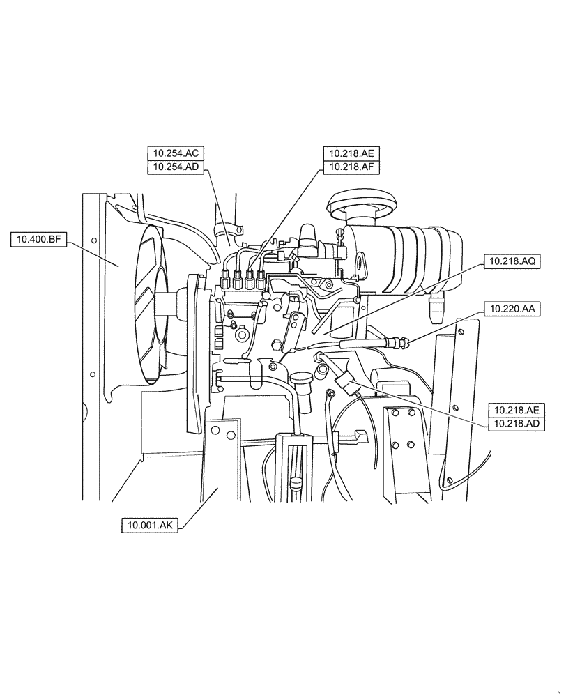 Схема запчастей Case IH RPZ145 - (10.000.00[01]) - SECTION INDEX - ENGINE (10) - ENGINE
