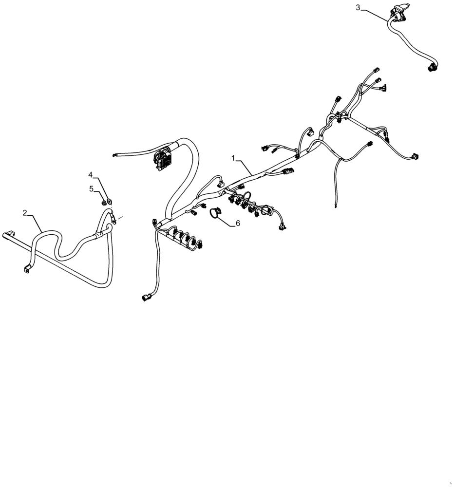 Схема запчастей Case IH MAGNUM 200 - (55.101.AC[03]) - CHASSIS WIRE HARNESS - FPS - ASN ZERH080100 (55) - ELECTRICAL SYSTEMS