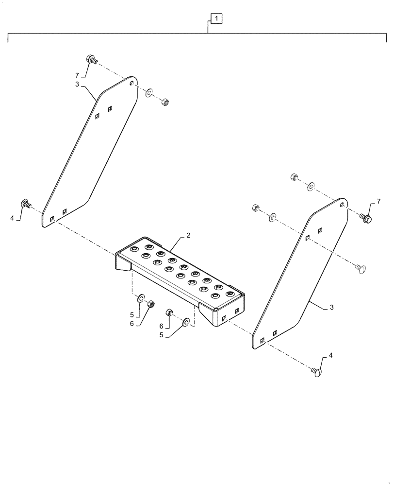Схема запчастей Case IH WD1903 - (88.100.58[10]) - DIA, KIT, LADDER EXTENSION (88) - ACCESSORIES