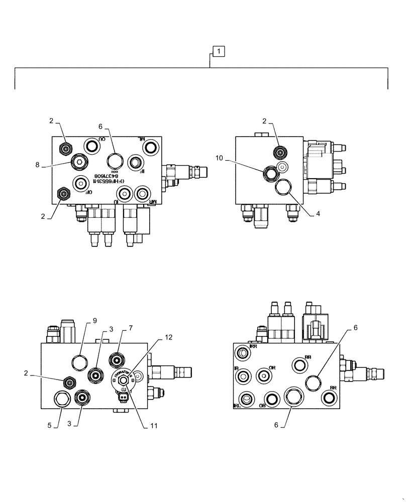 Схема запчастей Case IH 920 - (35.100.08) - HYDRAULIC COMBINATION VALVE (35) - HYDRAULIC SYSTEMS