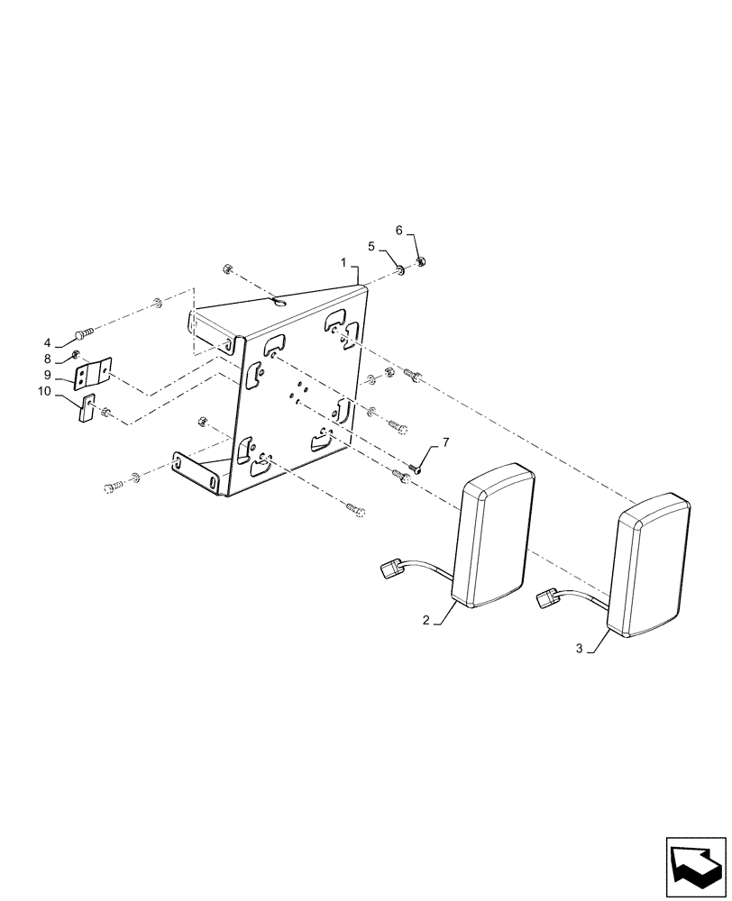 Схема запчастей Case IH PATRIOT 4440 - (55.404.BM[01]) - REAR TAIL LAMPS, BSN YGT042519 (55) - ELECTRICAL SYSTEMS