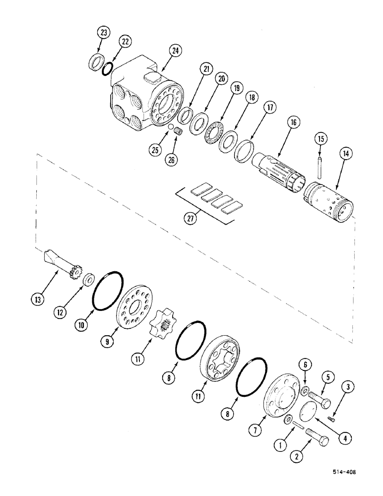 Схема запчастей Case IH 685 - (5-274) - INTEGRAL HYDROSTATIC STEERING VALVE (05) - STEERING