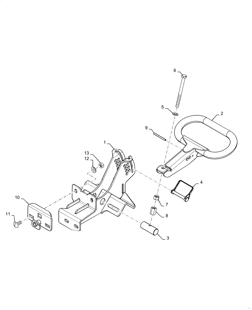 Схема запчастей Case IH 4408-30 - (58.208.AA[02]) - SUPPORT, ARM, ASSY (58) - ATTACHMENTS/HEADERS